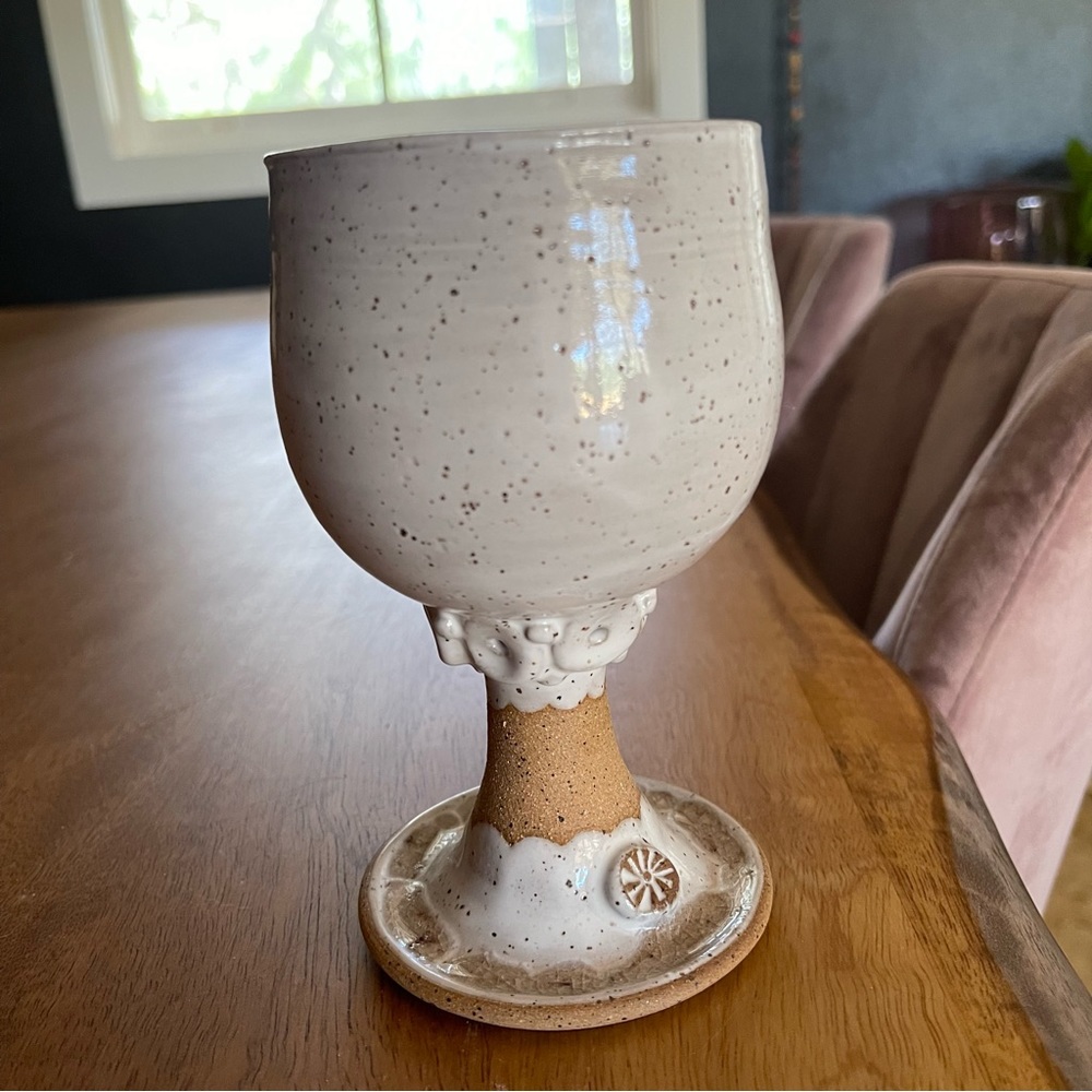 Handmade Ceramic Wine Goblet by That Pottery Gal